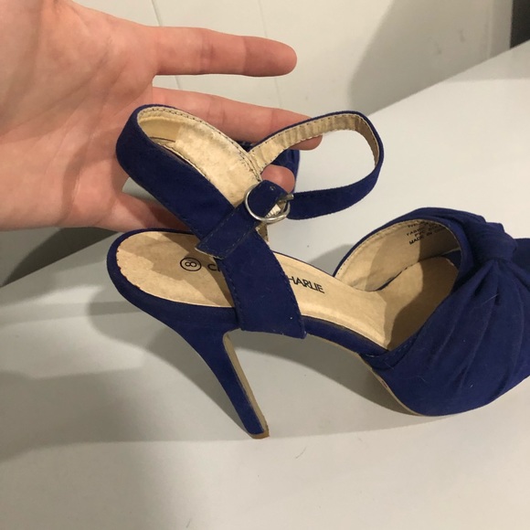 *Final Price* Royal blue knitted detail heel - Picture 5 of 6